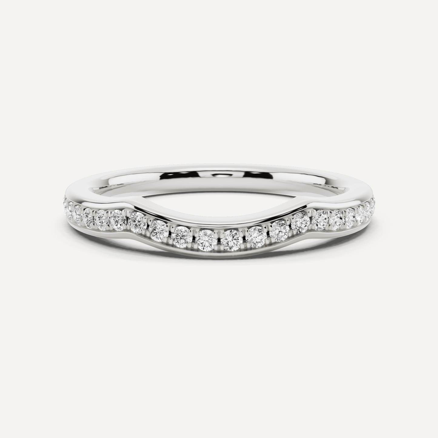 1/4 ctw Round Diamond Prong Set Wedding Band - Lotus Diamond