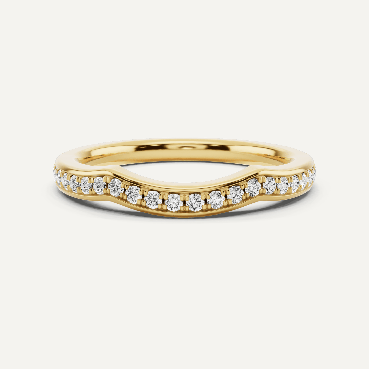 1/4 ctw Round Diamond Prong Set Wedding Band - Lotus Diamond
