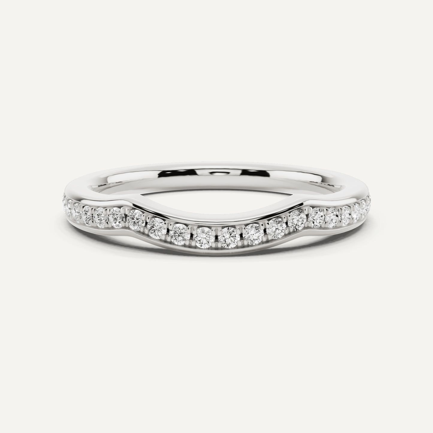 1/4 ctw Round Diamond Prong Set Wedding Band - Lotus Diamond