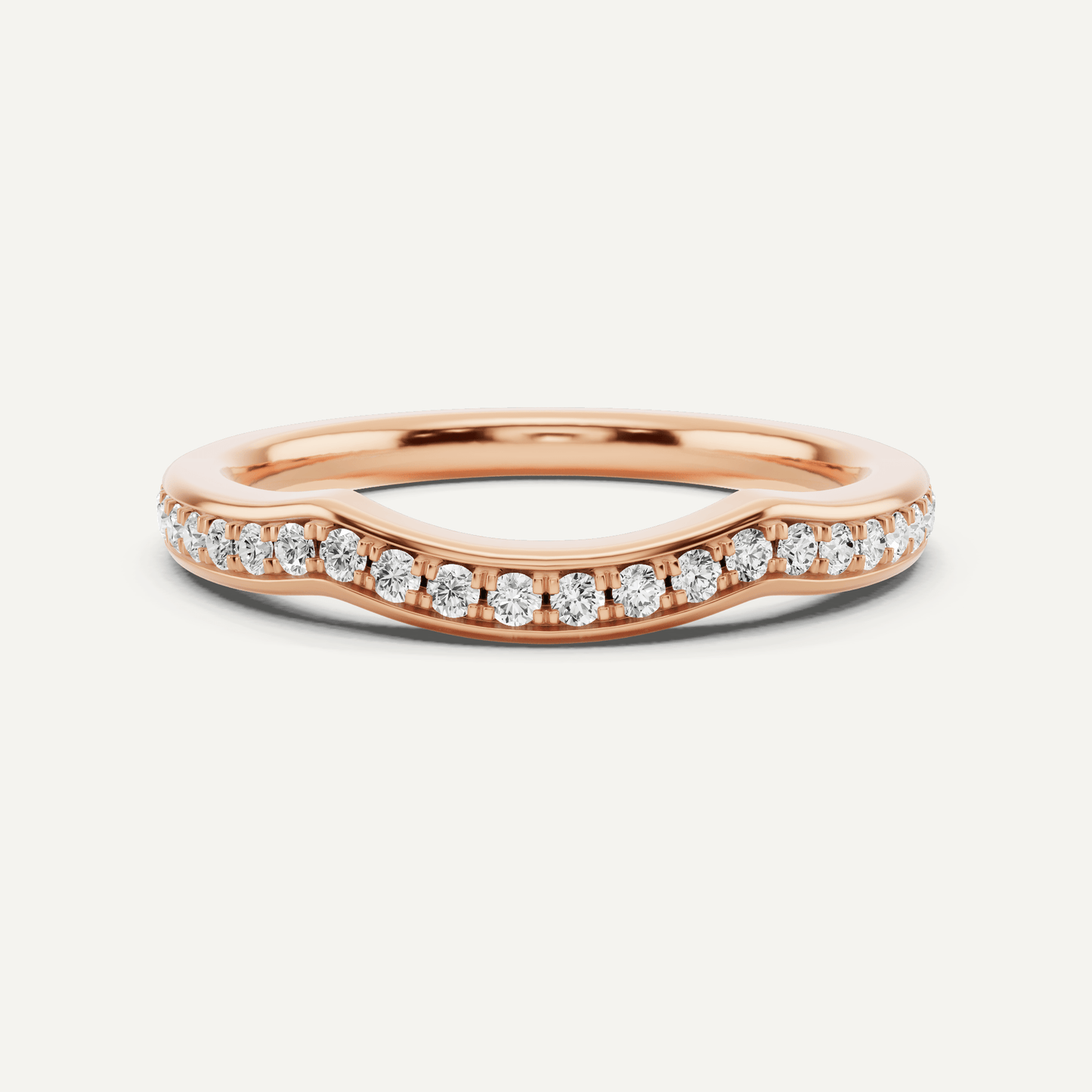 1/4 ctw Round Diamond Prong Set Wedding Band - Lotus Diamond