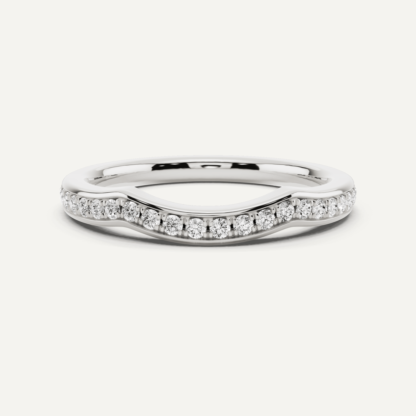 1/4 ctw Round Diamond Prong Set Wedding Band - Lotus Diamond