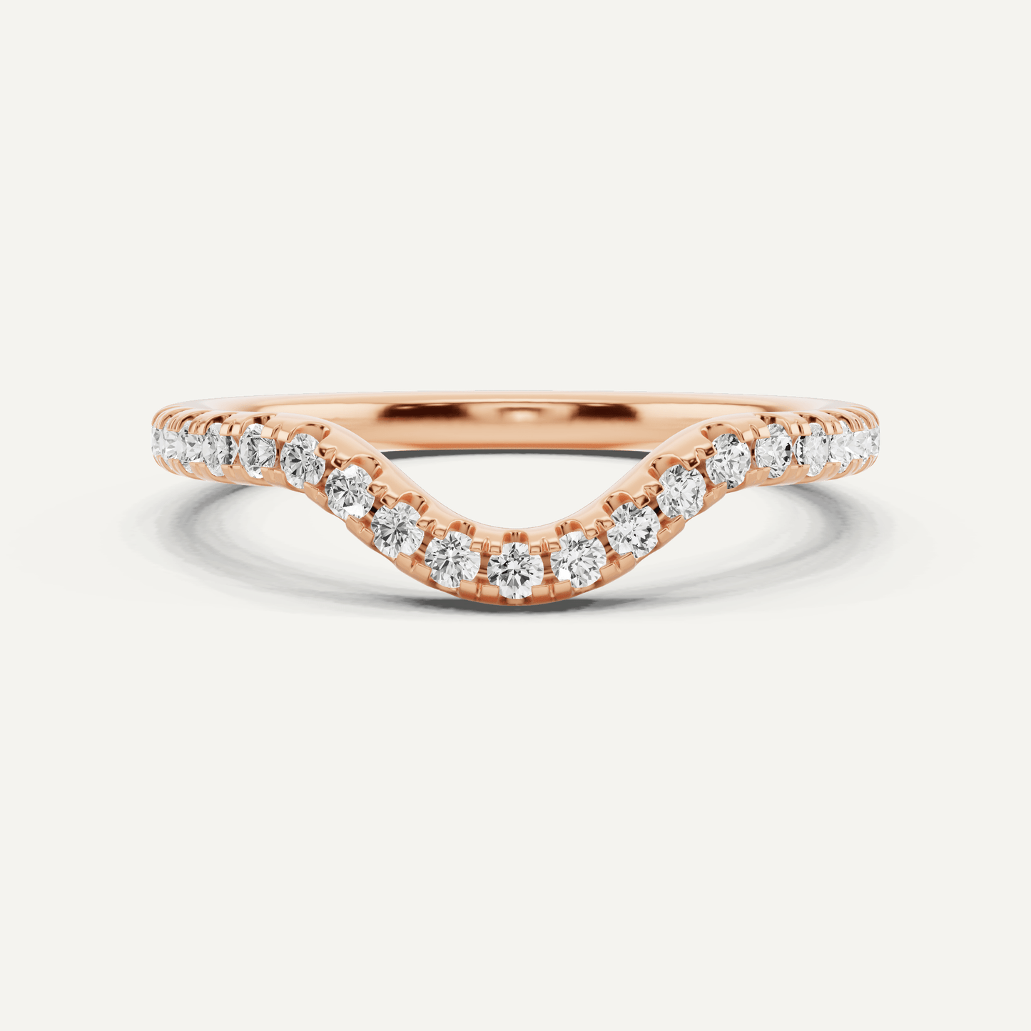 1/4 ctw Round Diamond Wedding Band - Lotus Diamond