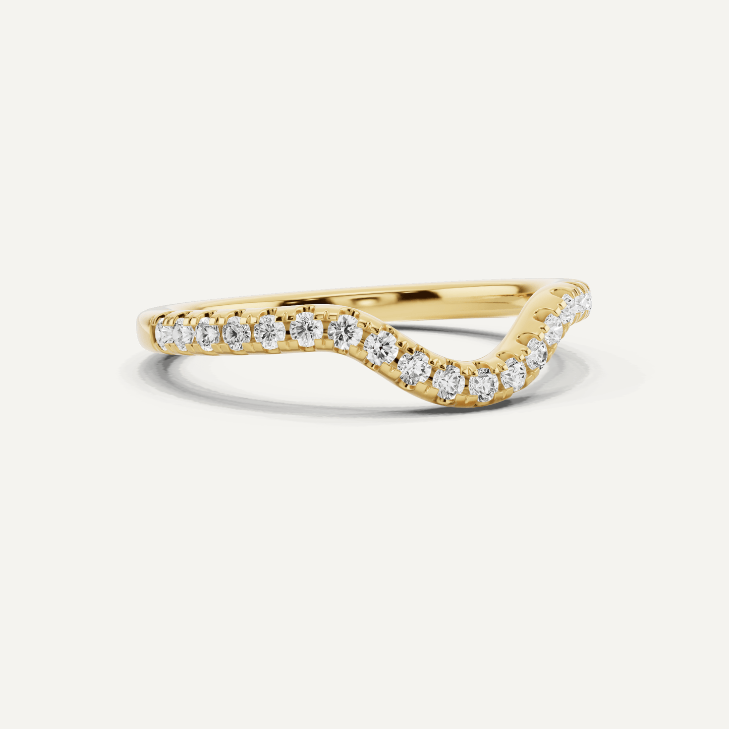 1/4 ctw Round Diamond Wedding Band - Lotus Diamond