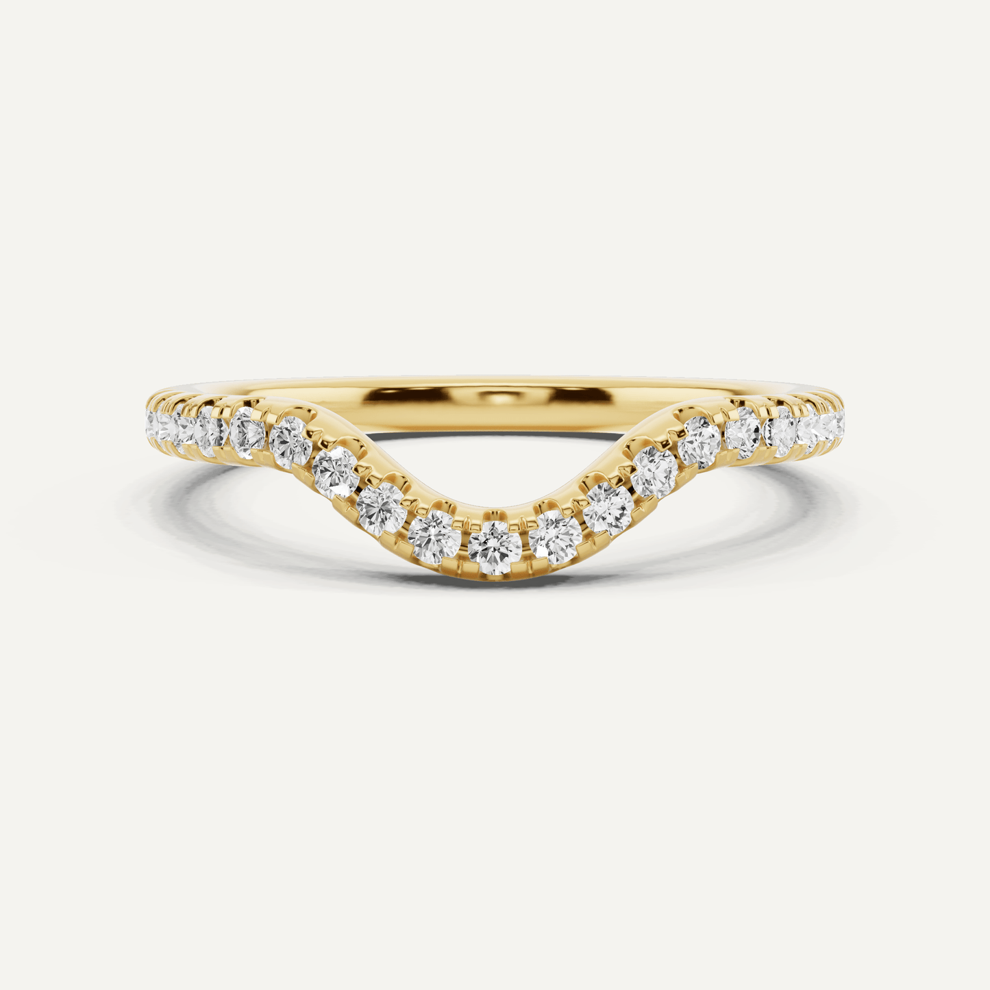 1/4 ctw Round Diamond Wedding Band - Lotus Diamond