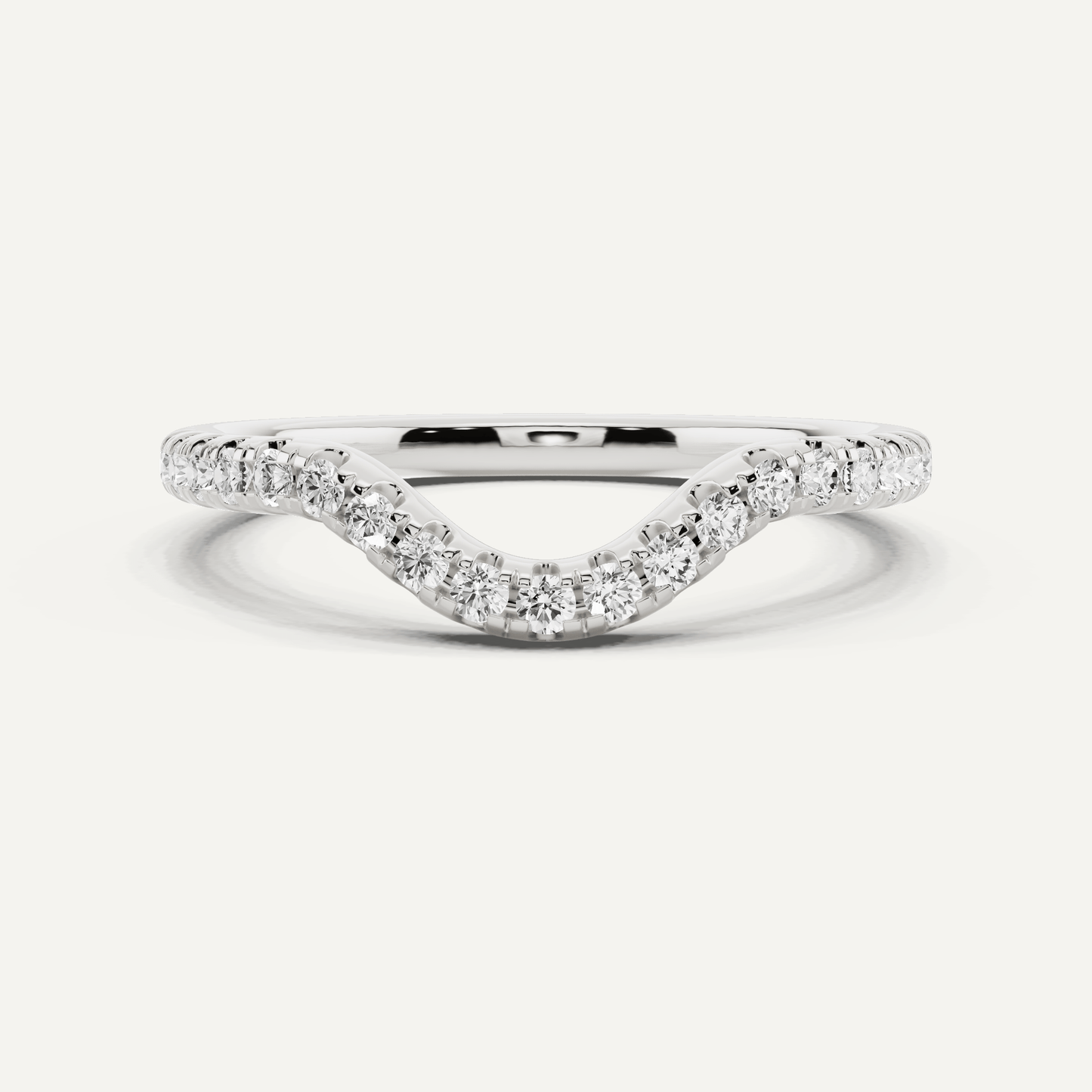 1/4 ctw Round Diamond Wedding Band - Lotus Diamond