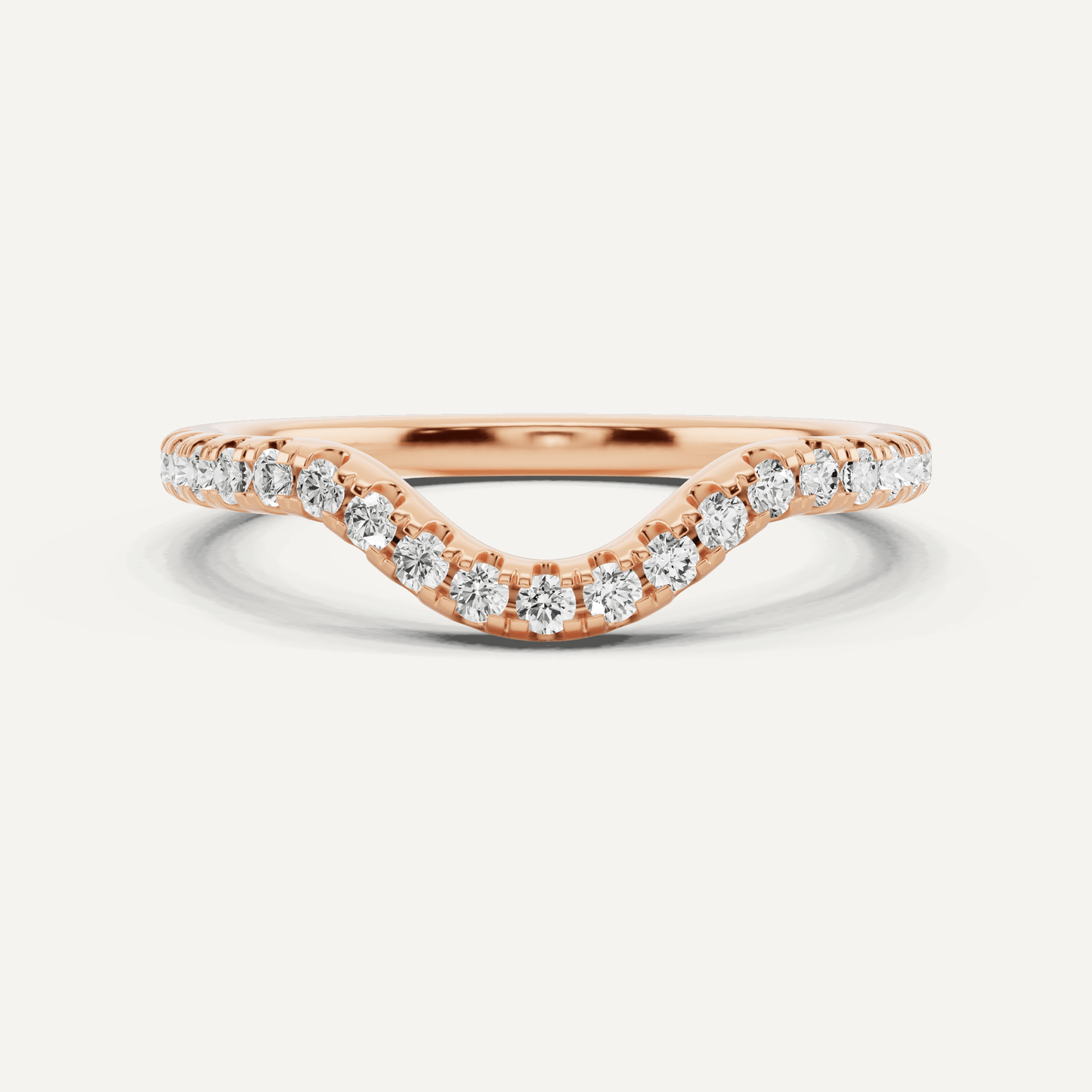 1/4 ctw Round Diamond Wedding Band - Lotus Diamond