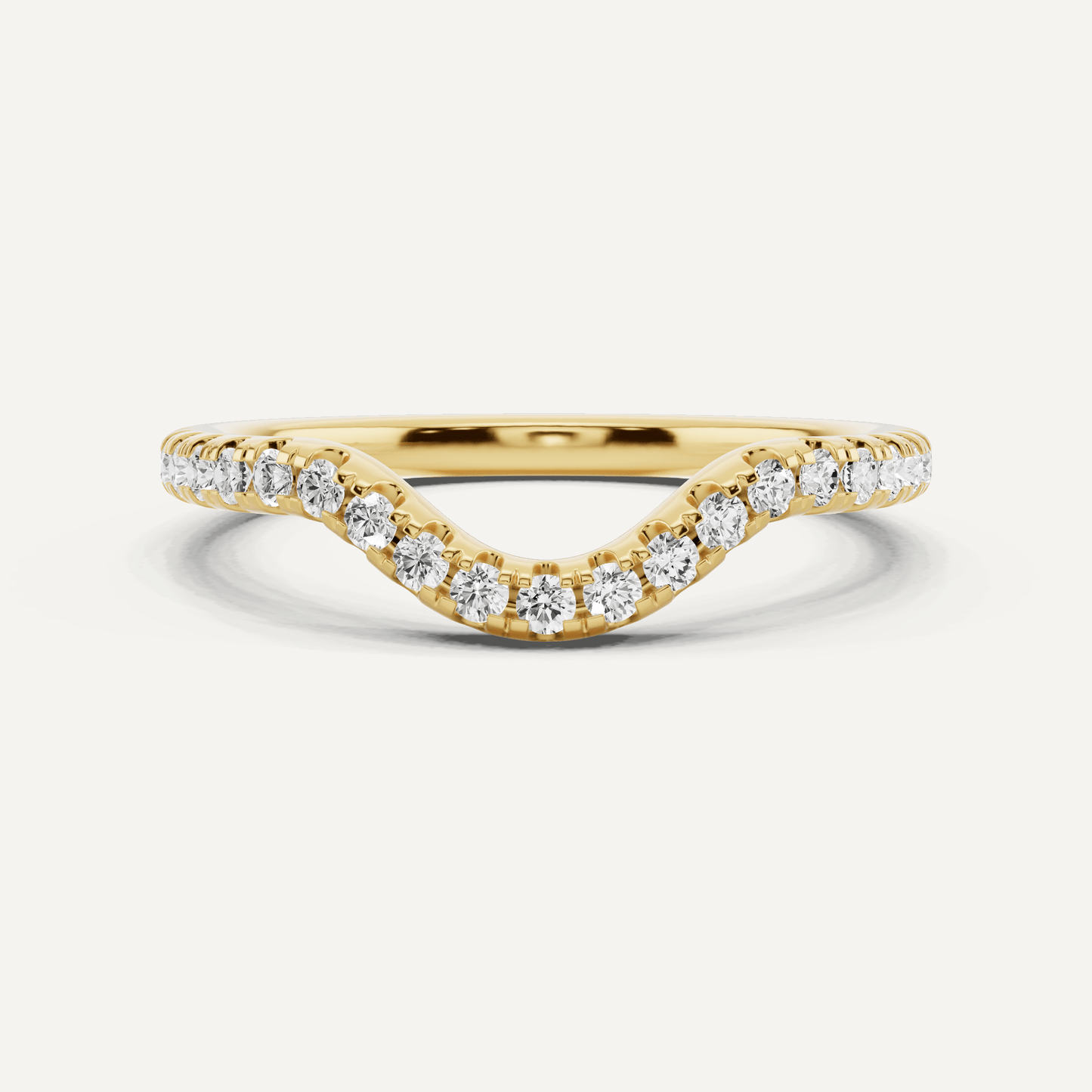 1/4 ctw Round Diamond Wedding Band - Lotus Diamond