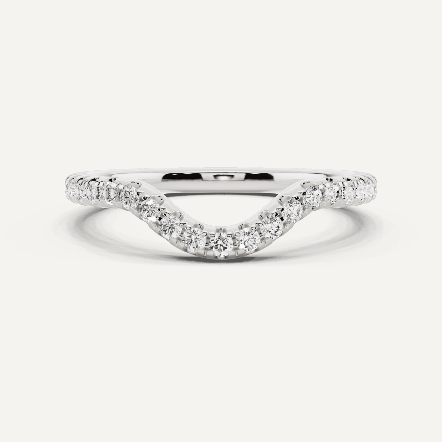1/4 ctw Round Diamond Wedding Band - Lotus Diamond