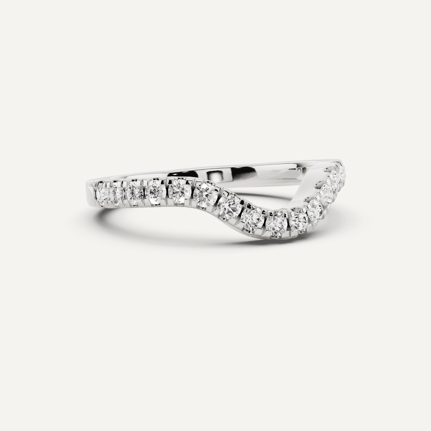 1/4 ctw Round Diamond Wedding Band - Lotus Diamond