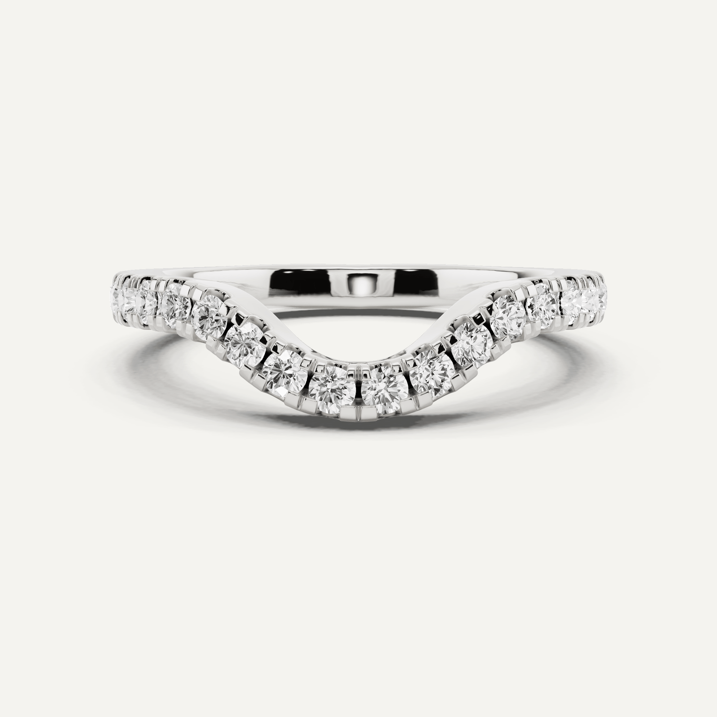 1/4 ctw Round Diamond Wedding Band - Lotus Diamond