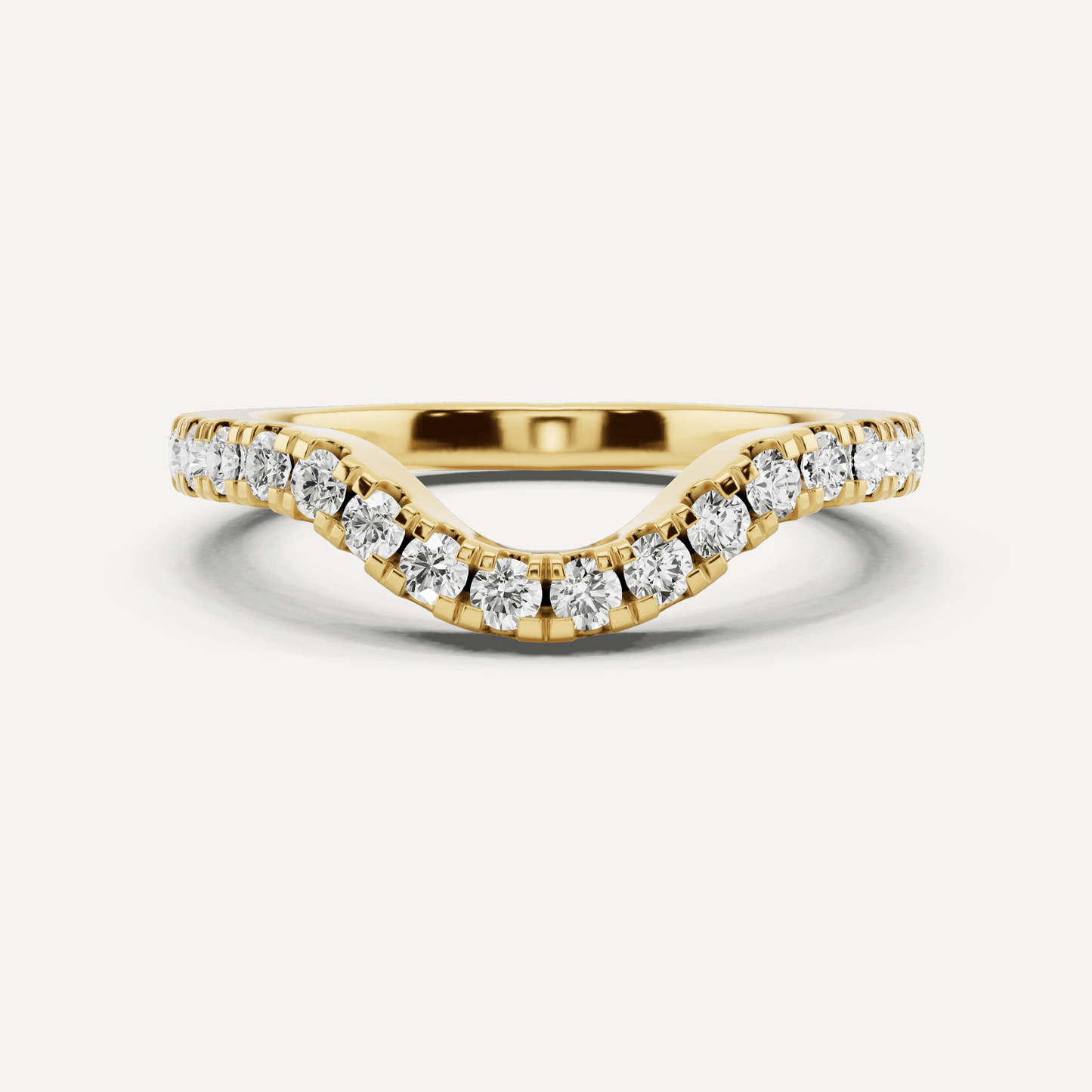 1/4 ctw Round Diamond Wedding Band - Lotus Diamond