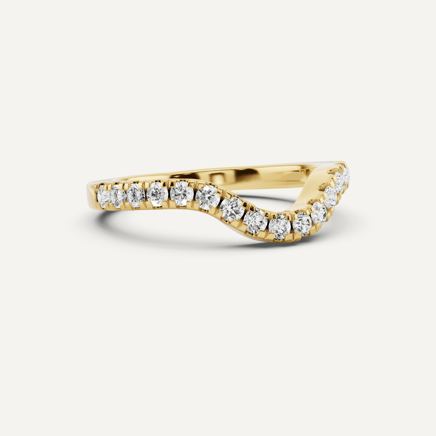1/4 ctw Round Diamond Wedding Band - Lotus Diamond
