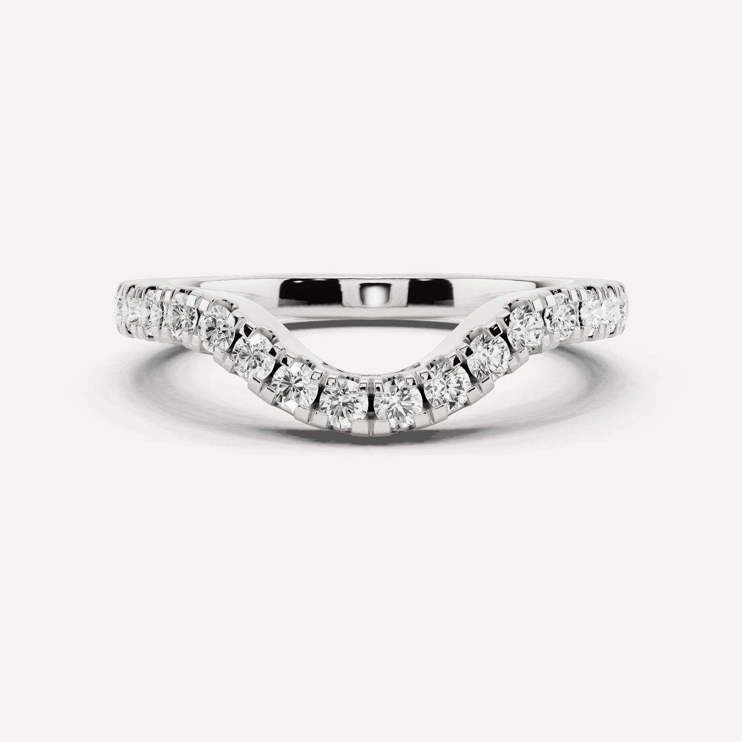 1/4 ctw Round Diamond Wedding Band - Lotus Diamond