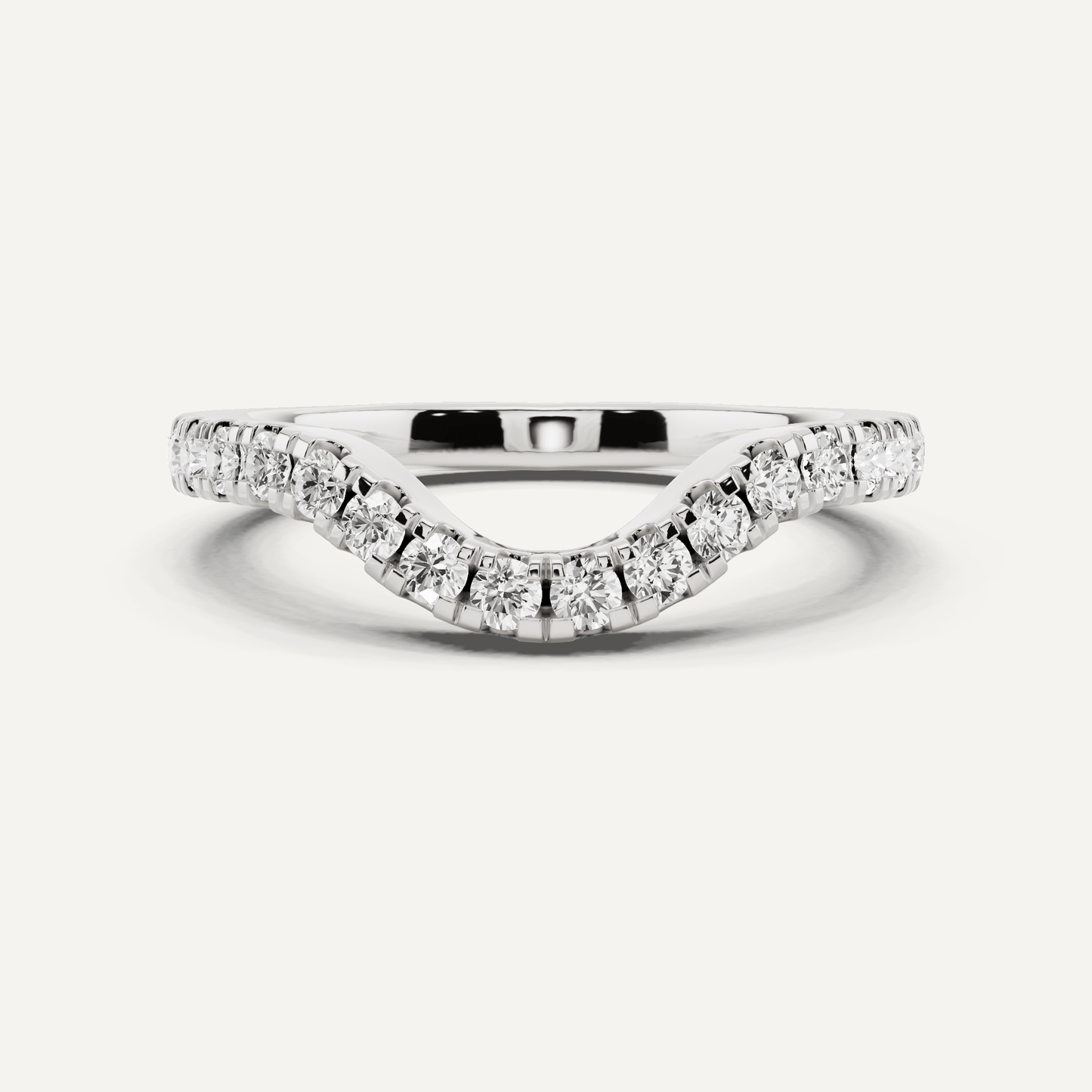 1/4 ctw Round Diamond Wedding Band - Lotus Diamond
