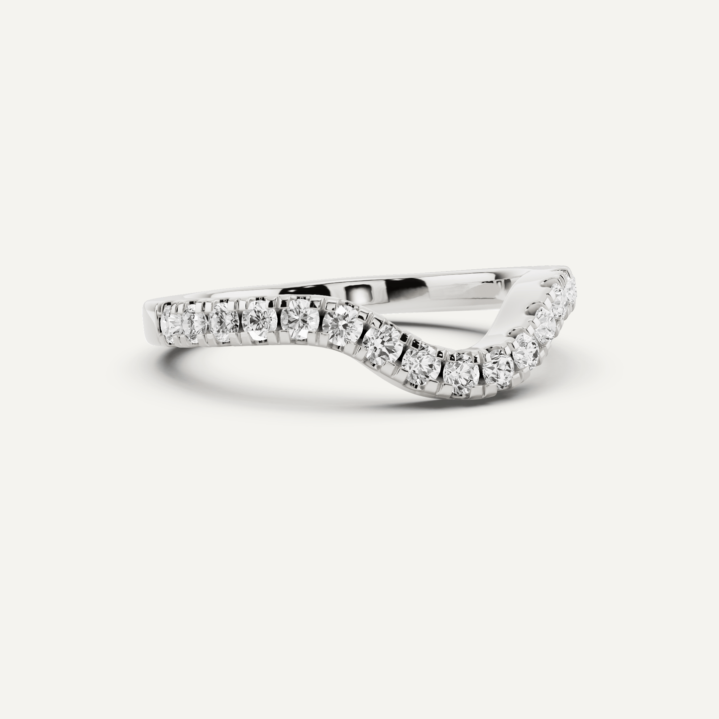 1/4 ctw Round Diamond Wedding Band - Lotus Diamond