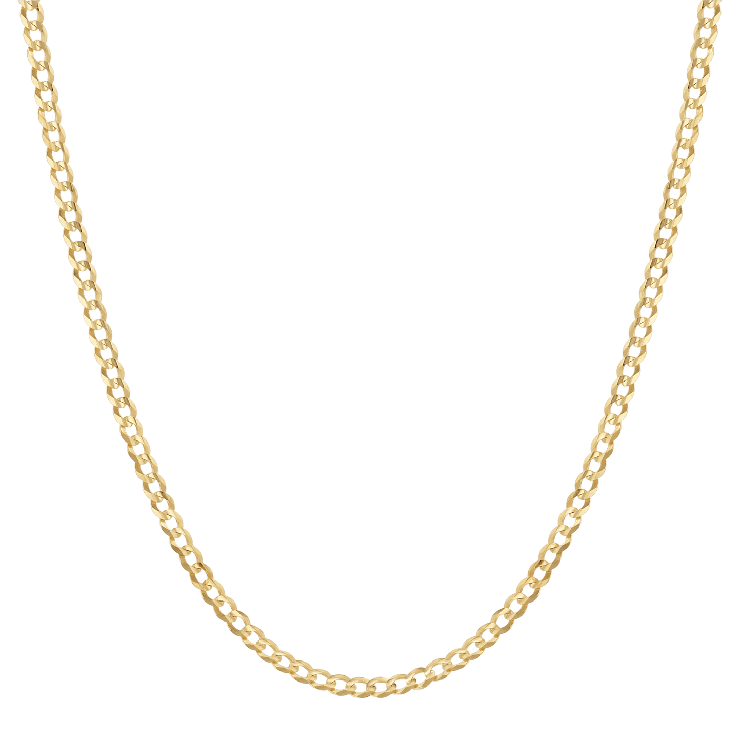 14K Diamond Cut Cuban Link Chain Necklace - Lotus Diamond