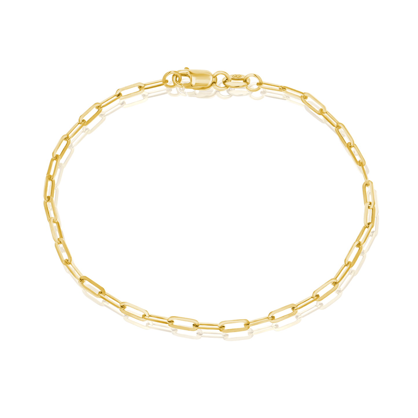 14K Diamond Cut Oval Link Bracelet - Lotus Diamond