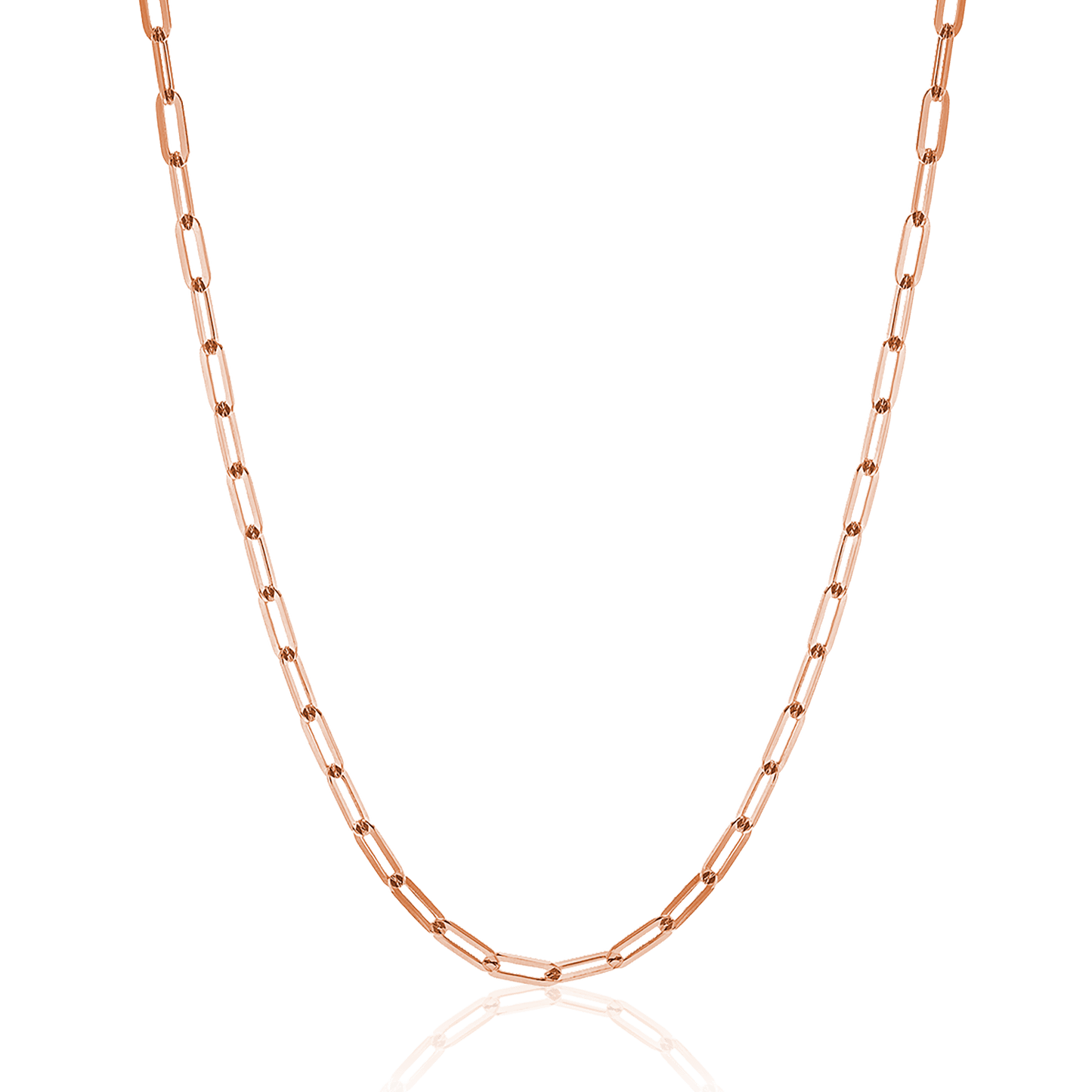 14K Diamond Cut Oval Link Chain Necklace - Lotus Diamond