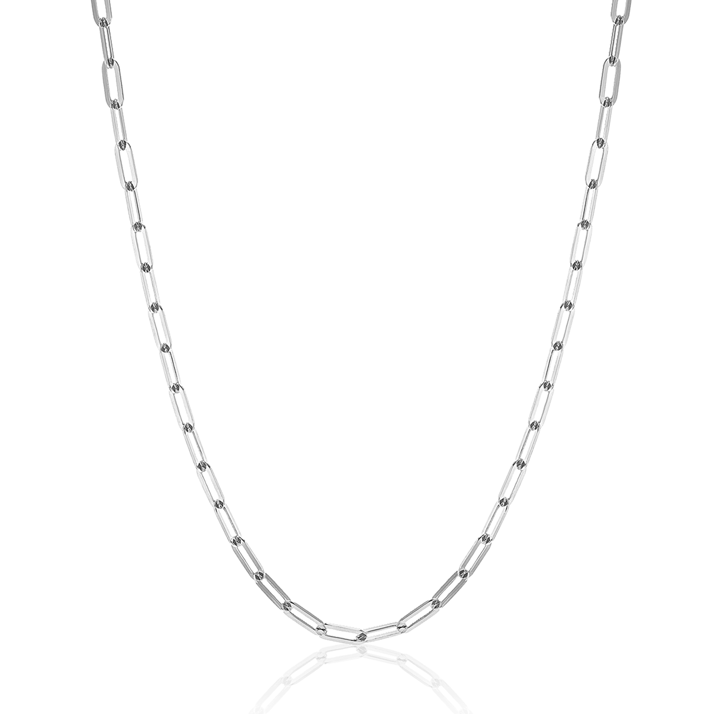 14K Diamond Cut Oval Link Chain Necklace - Lotus Diamond