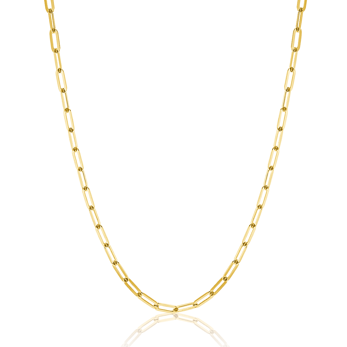 14K Diamond Cut Oval Link Chain Necklace - Lotus Diamond