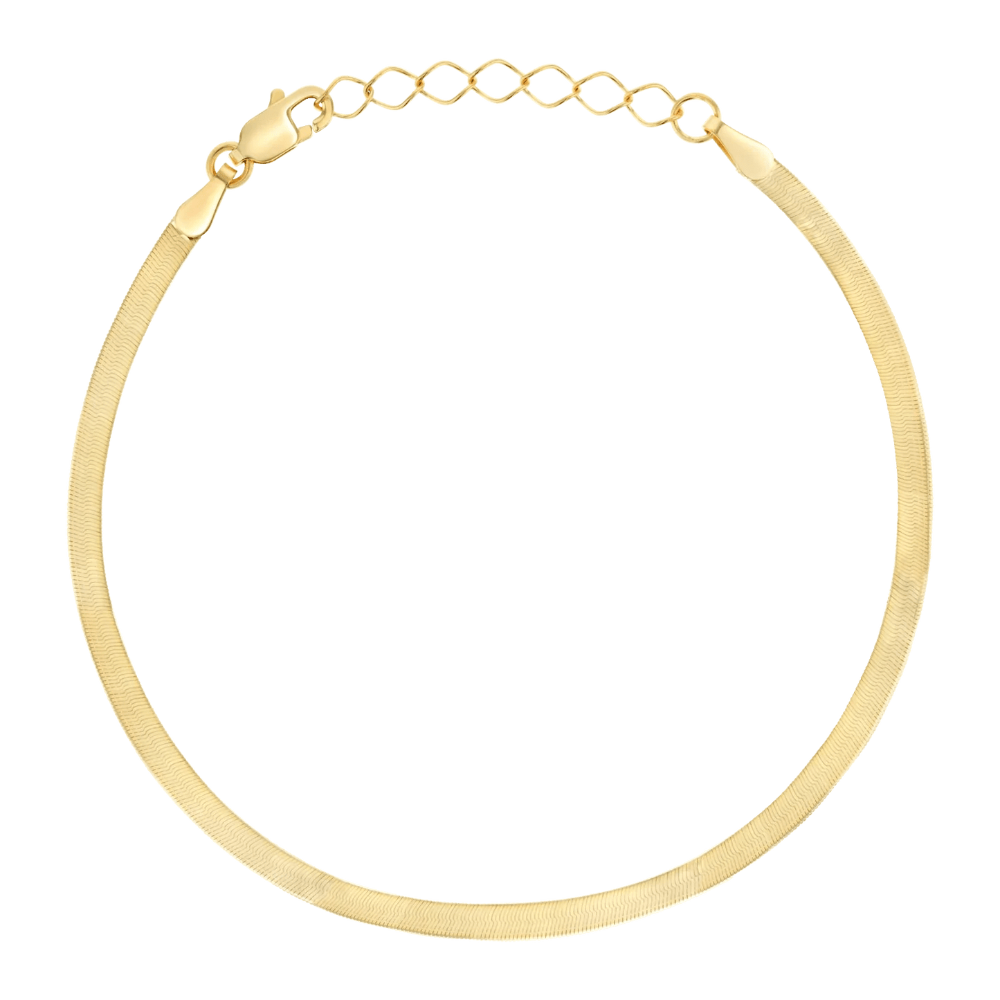 14K Gold Kids Thin Herringbone Bracelet - Lotus Diamond