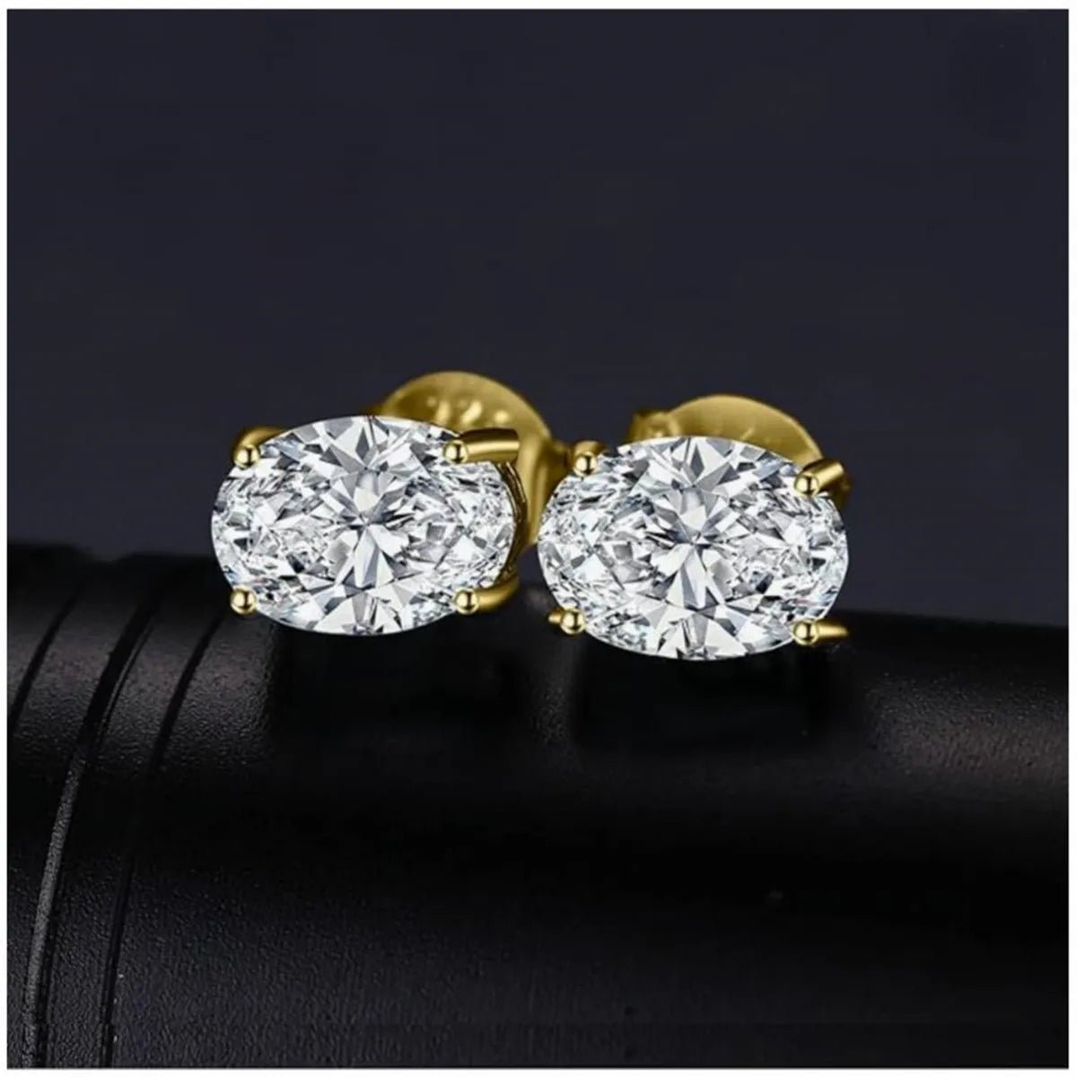 14K gold physical real gold laboratory grown diamond IGI 0.5CT oval diamond stud earrings fine jewelry Customized wholesale - Lotus Diamond