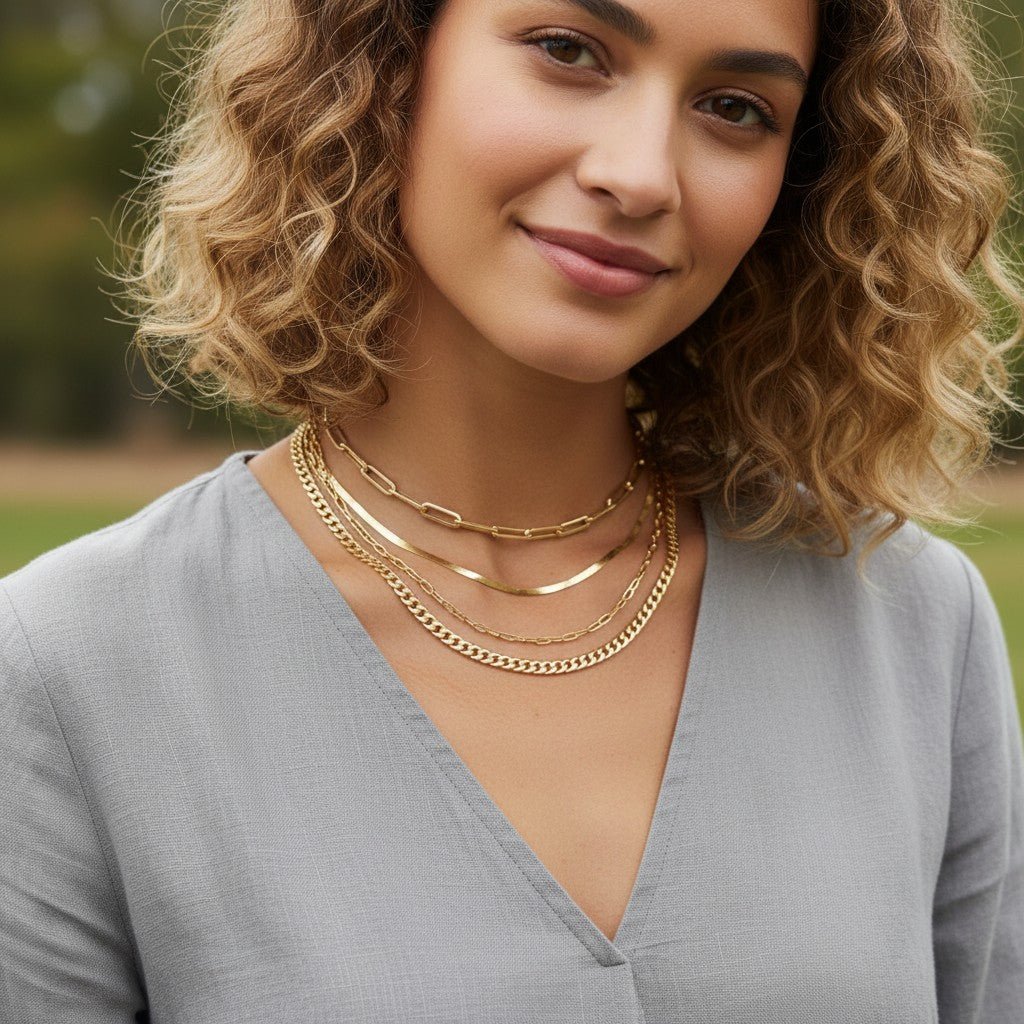 14K Grand Cuban Curb Link Necklace - Lotus Diamond