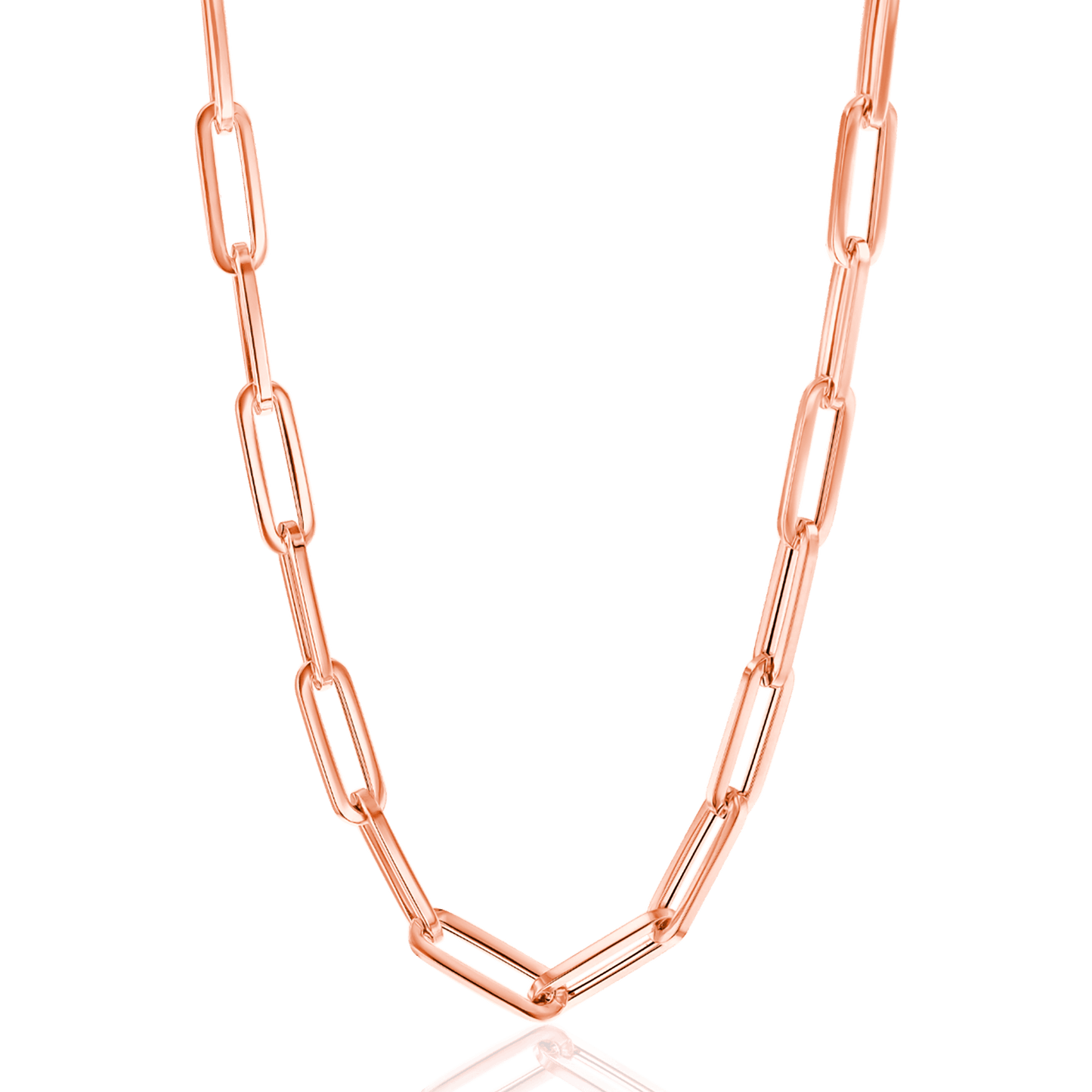 14K Grand Paper Clip Chain - Lotus Diamond