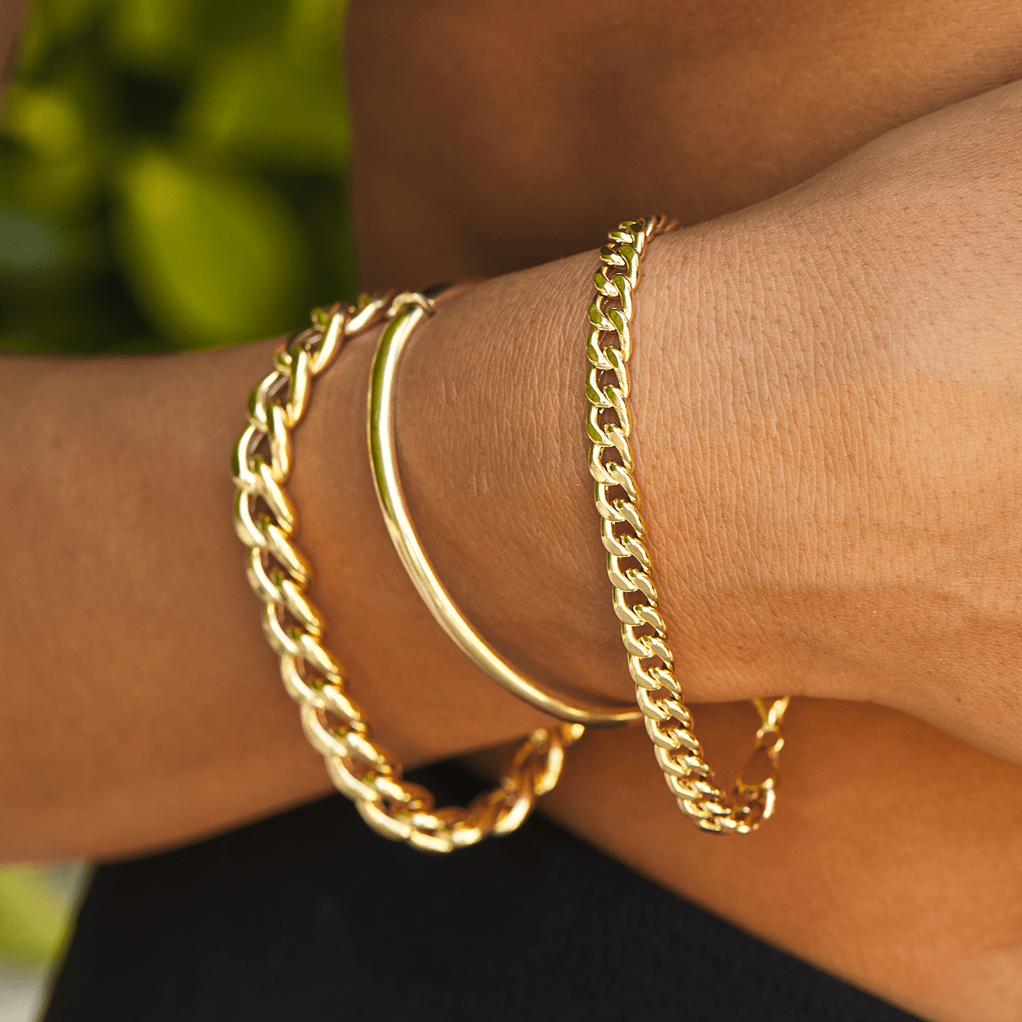 14K Miami Cuban Link Chain Bracelet 5.5mm - Lotus Diamond