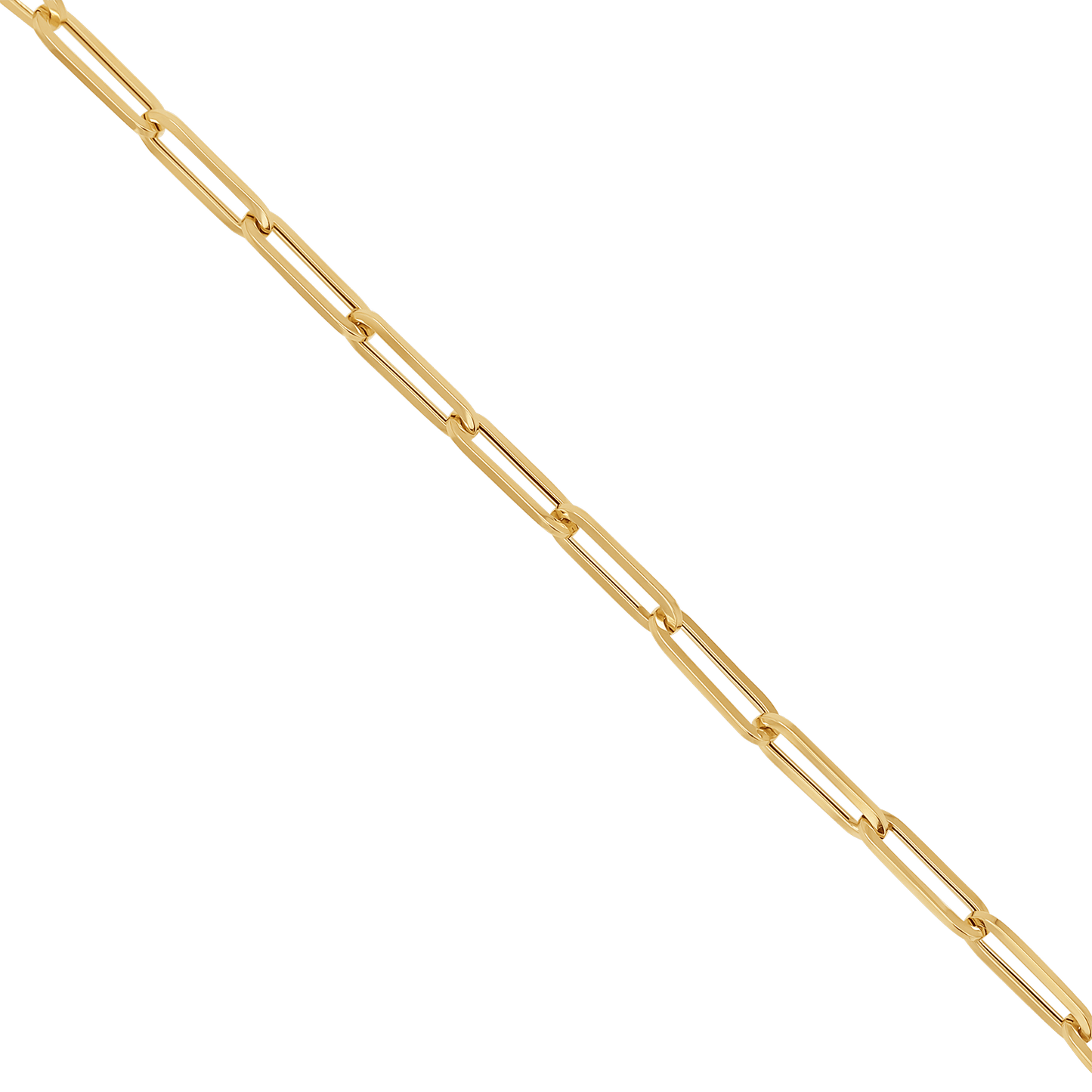 14K Signature Paper Clip Chain Anklet - Lotus Diamond