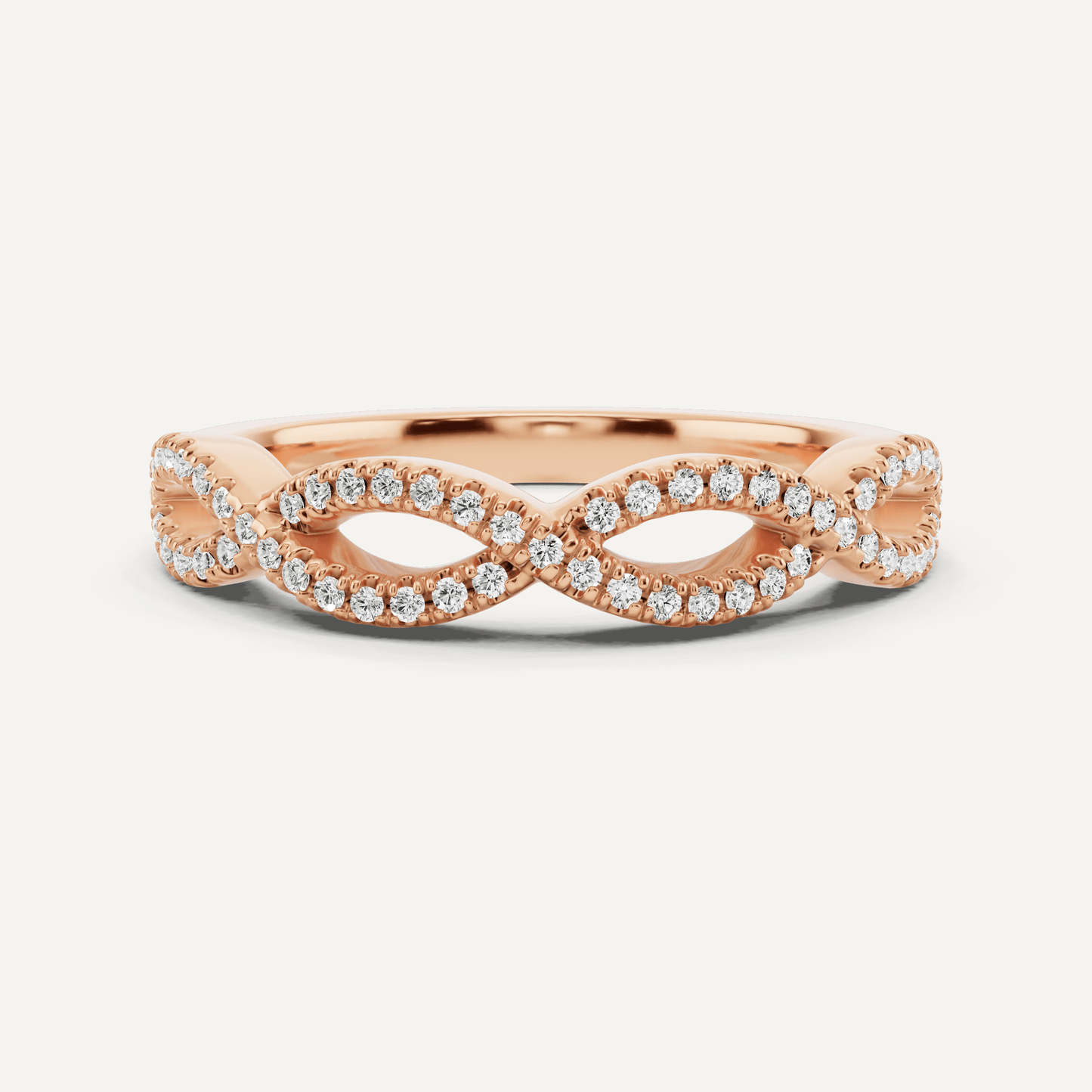1/5 ctw Round Diamond Braided Wedding Band - Lotus Diamond