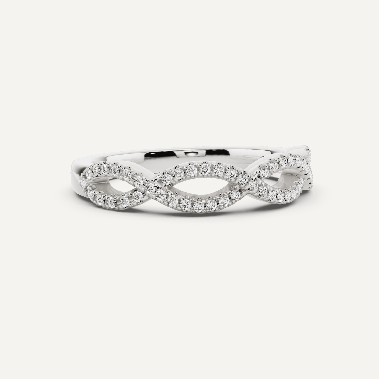 1/5 ctw Round Diamond Braided Wedding Band - Lotus Diamond