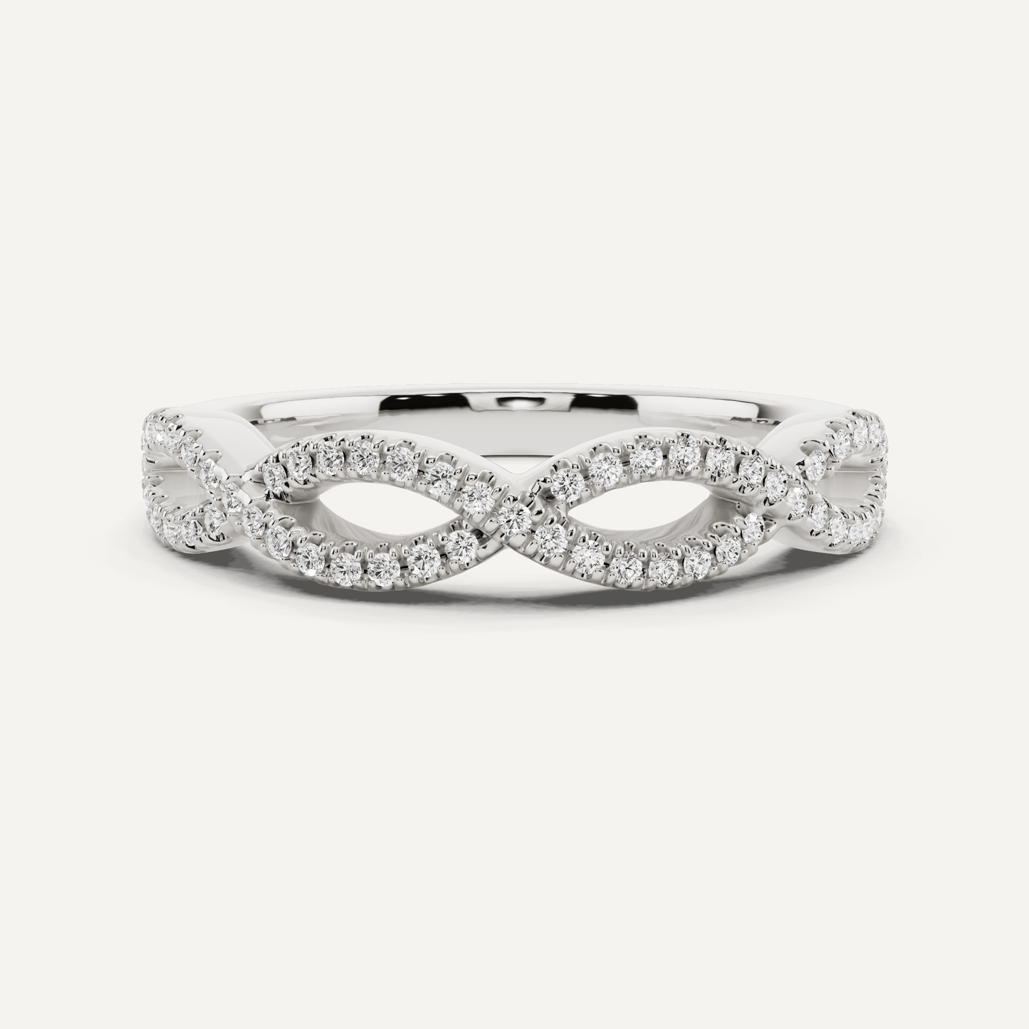1/5 ctw Round Diamond Braided Wedding Band - Lotus Diamond