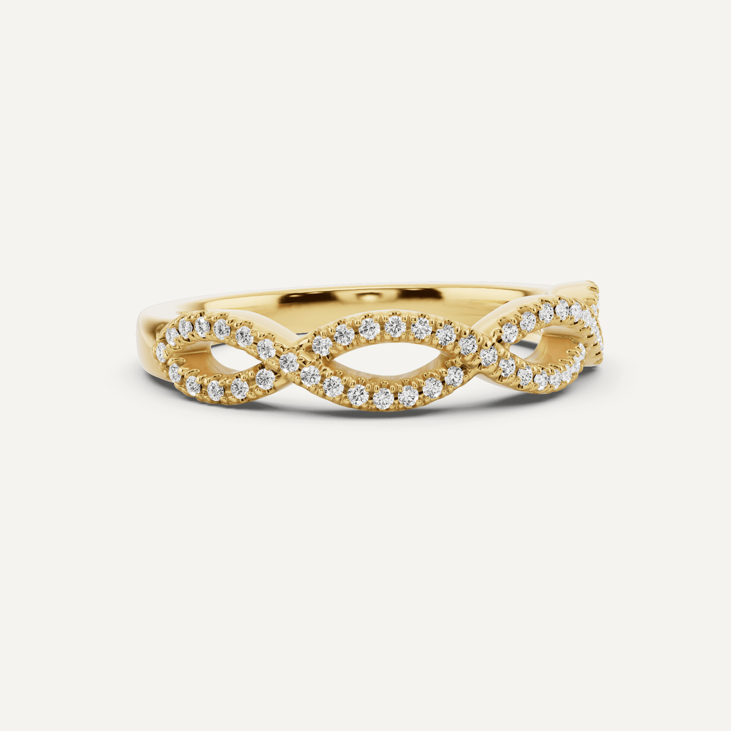 1/5 ctw Round Diamond Braided Wedding Band - Lotus Diamond
