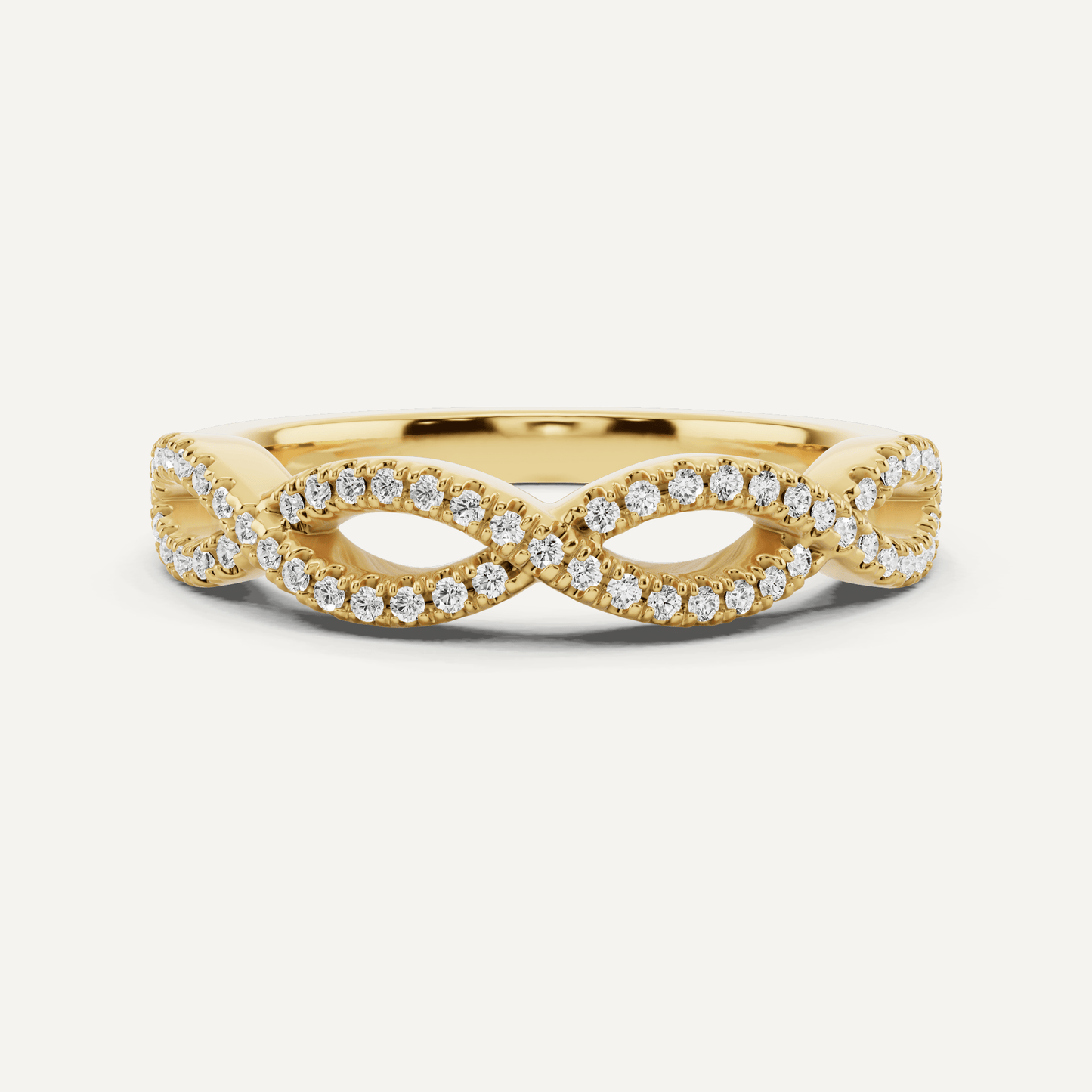 1/5 ctw Round Diamond Braided Wedding Band - Lotus Diamond