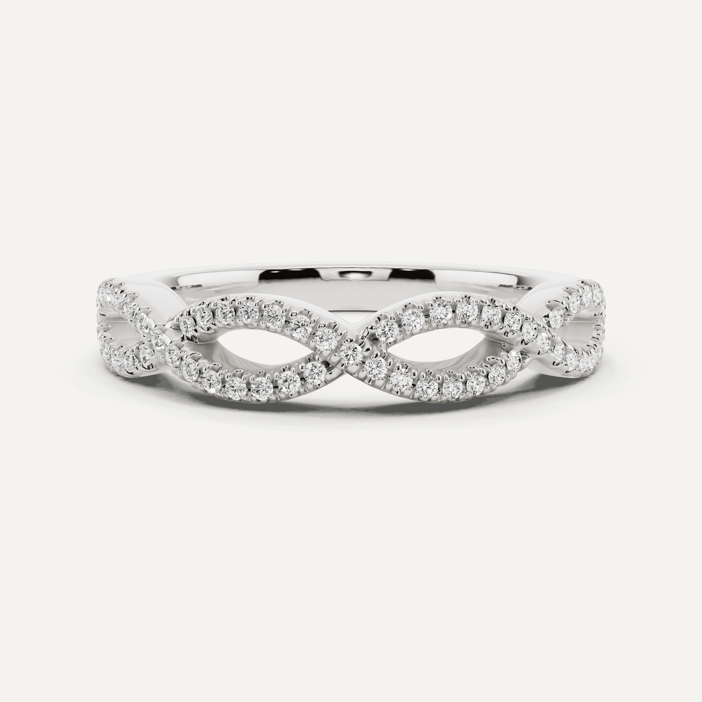 1/5 ctw Round Diamond Braided Wedding Band - Lotus Diamond