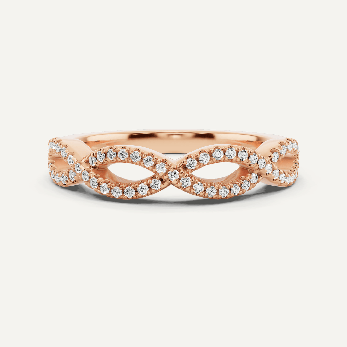 1/5 ctw Round Diamond Braided Wedding Band - Lotus Diamond