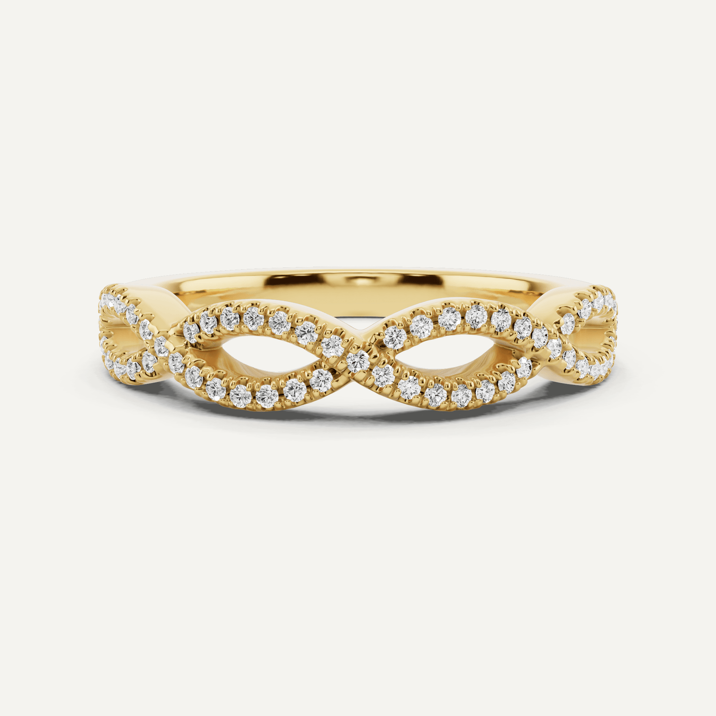 1/5 ctw Round Diamond Braided Wedding Band - Lotus Diamond