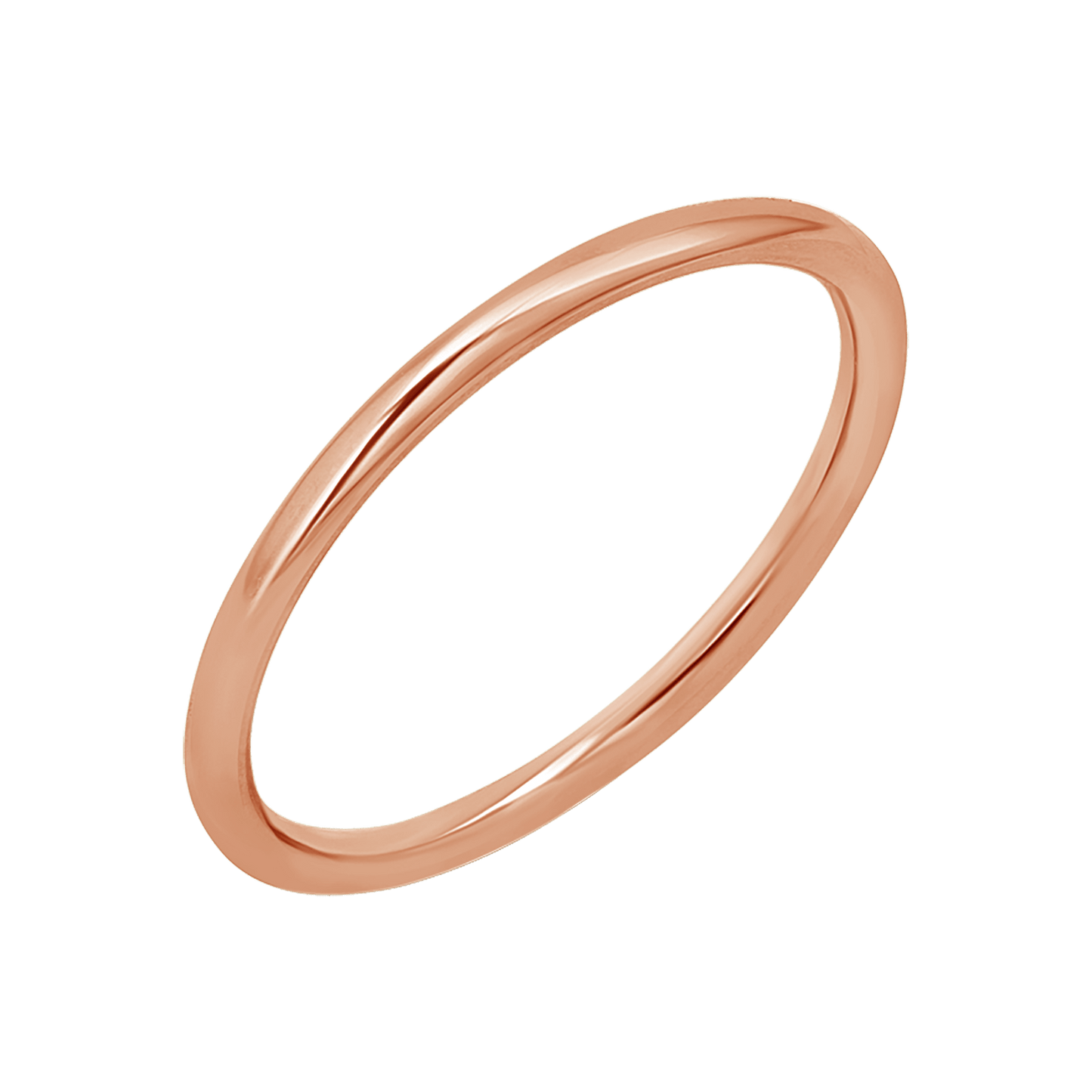 1.6mm Round Wire Stacking Band - Lotus Diamond