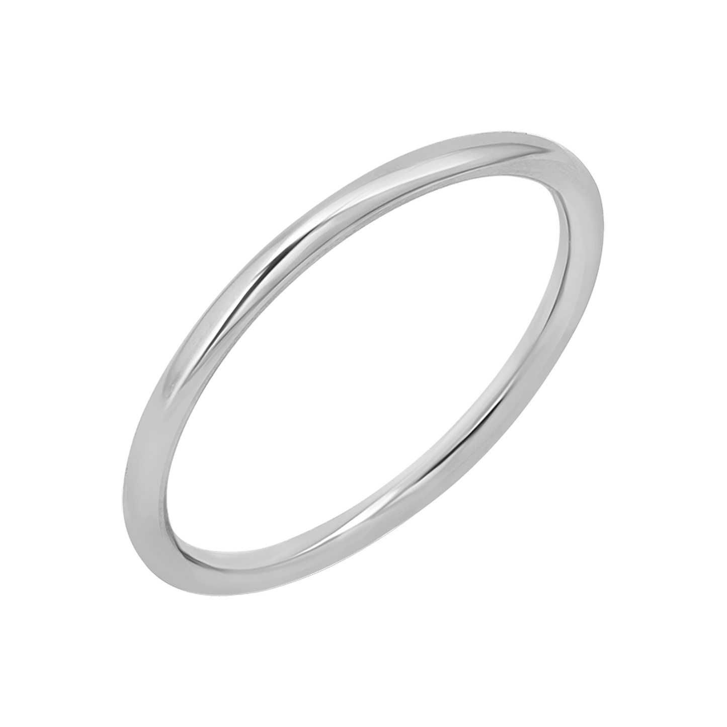 1.6mm Round Wire Stacking Band - Lotus Diamond