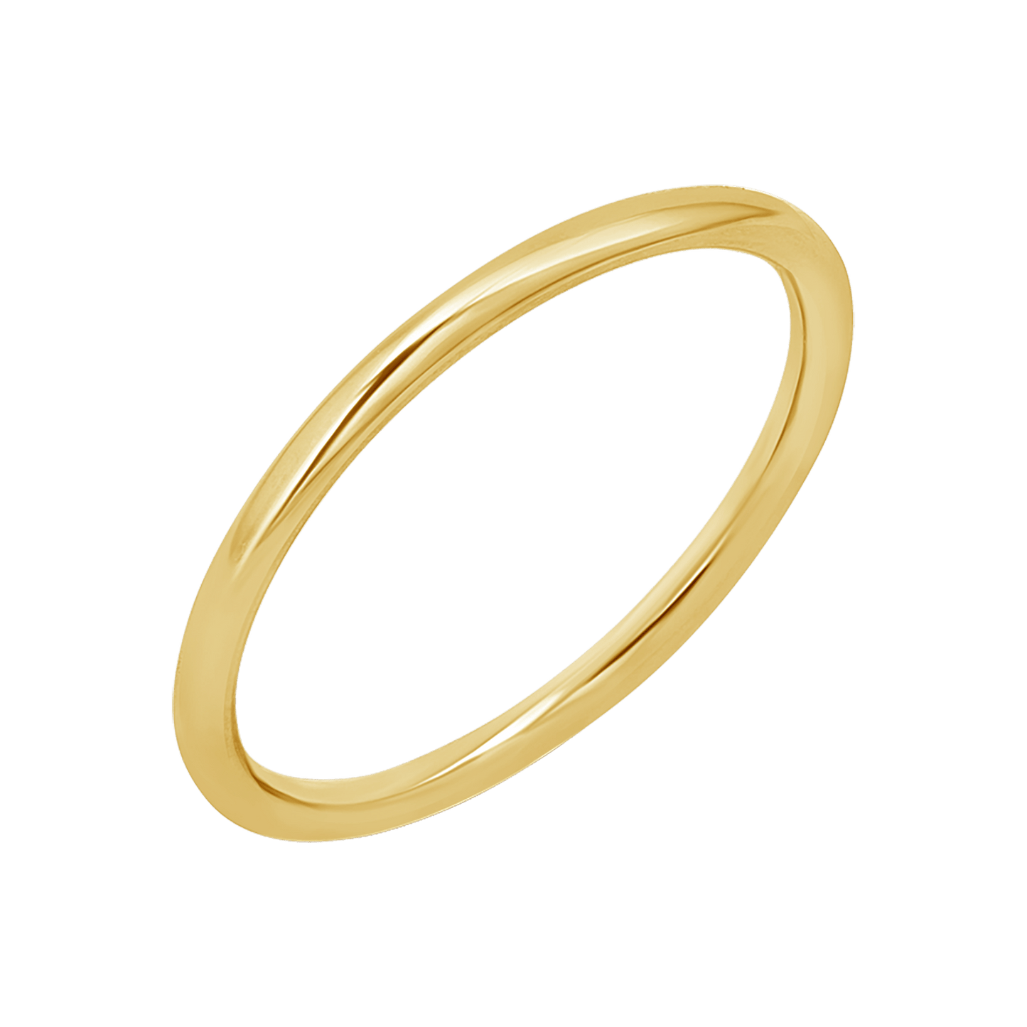 1.6mm Round Wire Stacking Band - Lotus Diamond