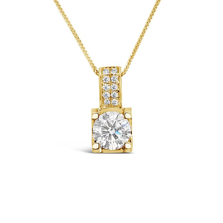18 - carat rose gold with diamond choker holder - Lotus Diamond