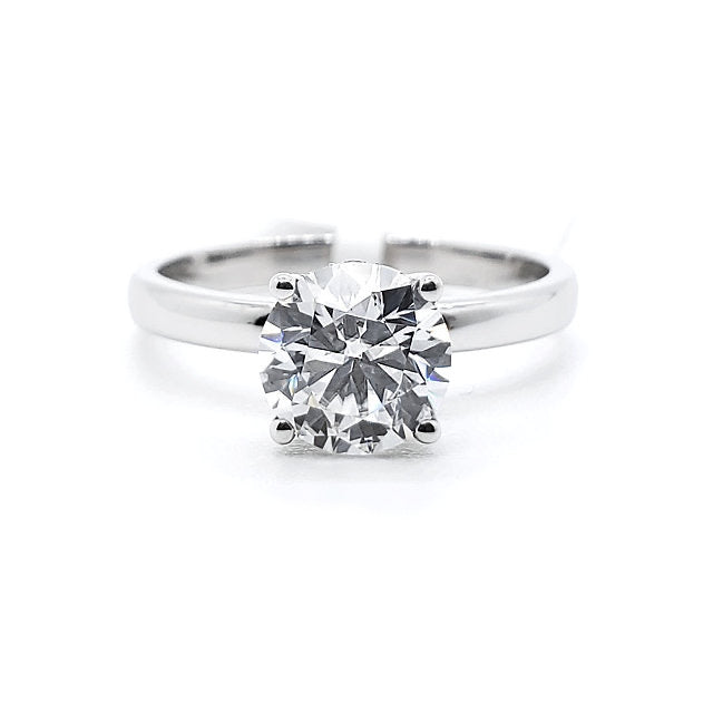 18K 4-Prongs w Diamond Bottom Lotus Diamond