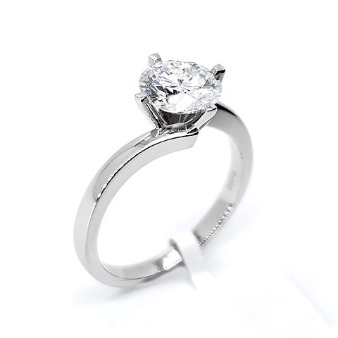 18K 4Prongs Twist Lotus Diamond
