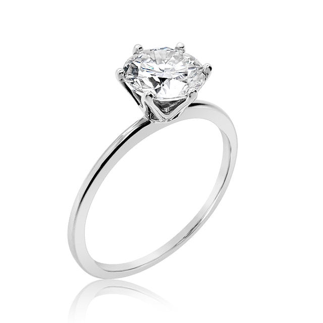 18K 6-Prongs setting Lotus Diamond