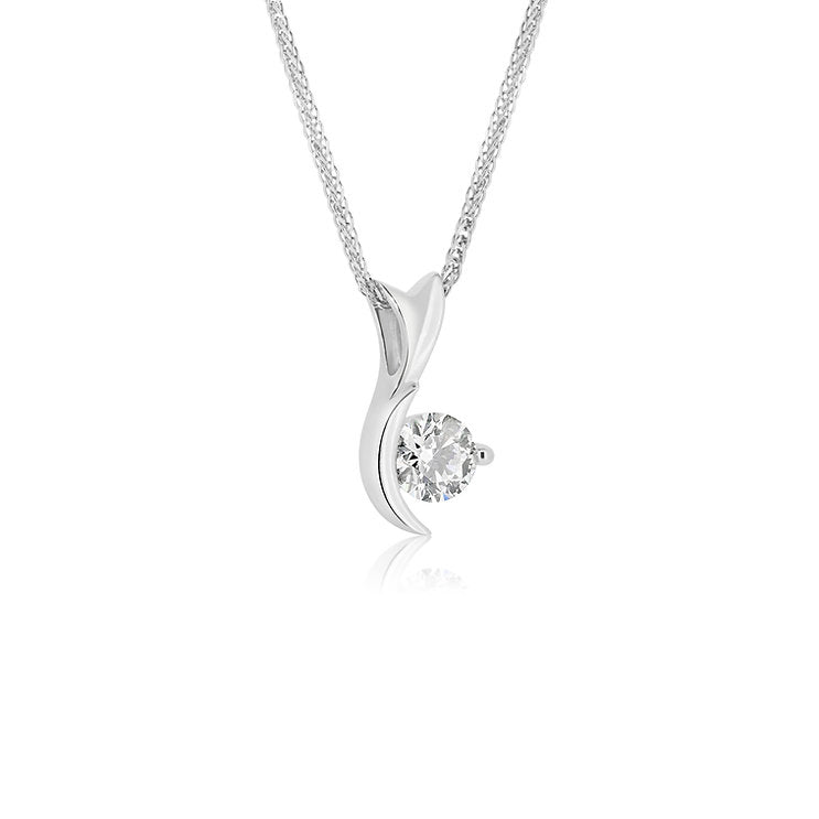 18K diamond pendant - Lotus Diamond