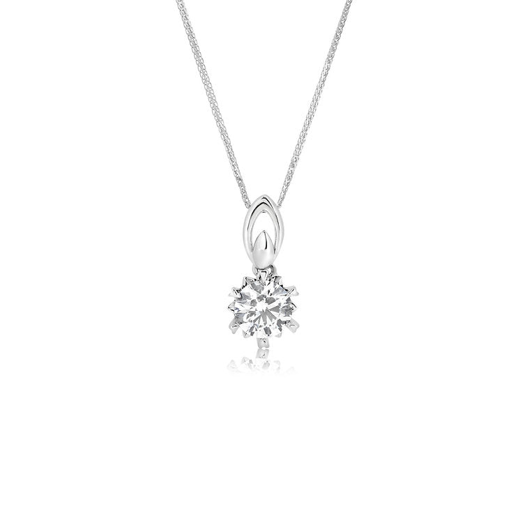 18K diamond Pendant - Lotus Diamond