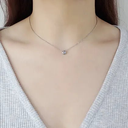 18K diamond pendant - Lotus Diamond
