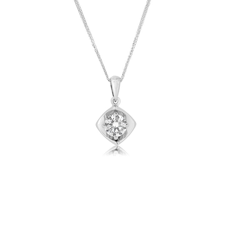 18K diamond Pendant - Lotus Diamond