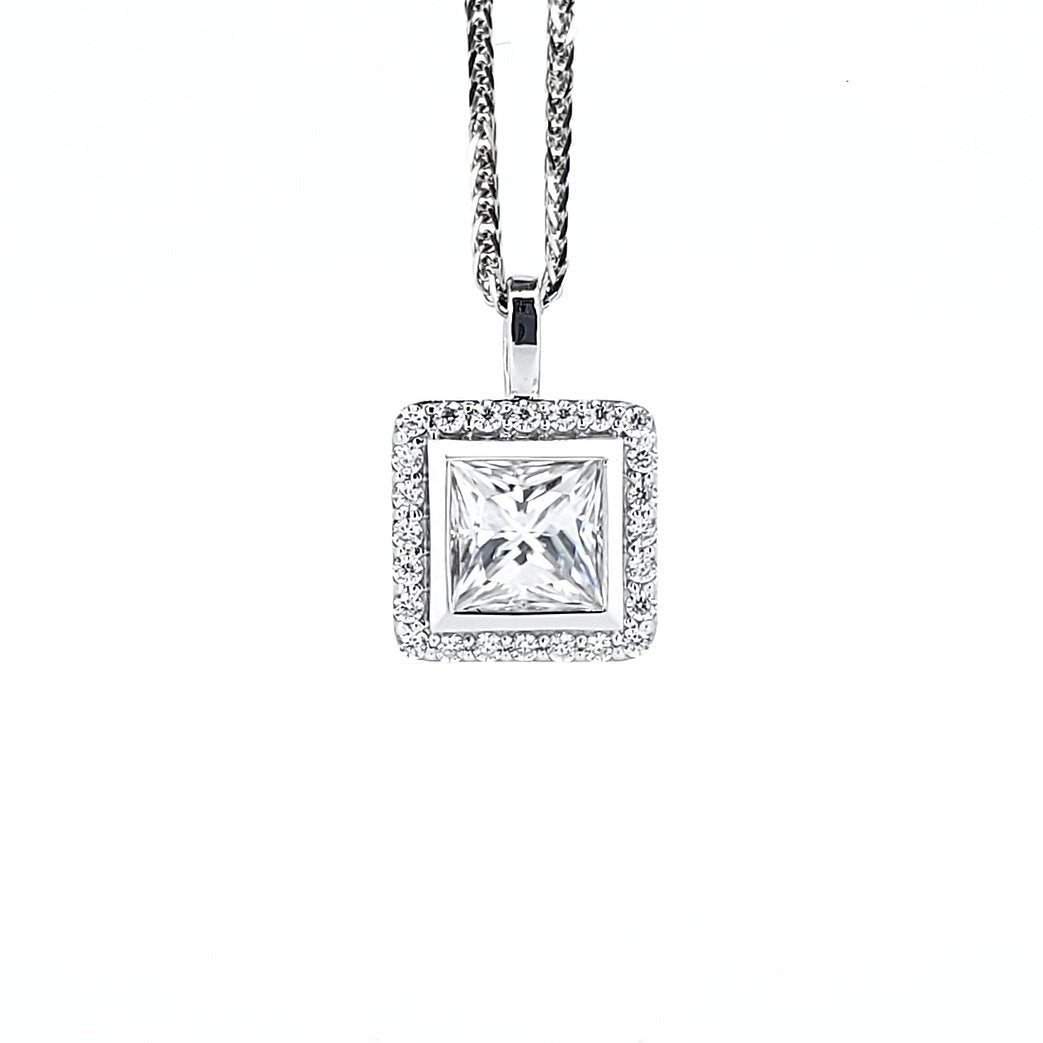18K diamond pendants - Lotus Diamond